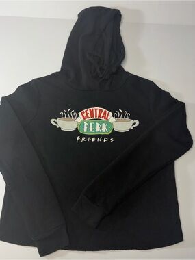 Friends Central Perk Black Graphic Hoodie Sweatshirt M